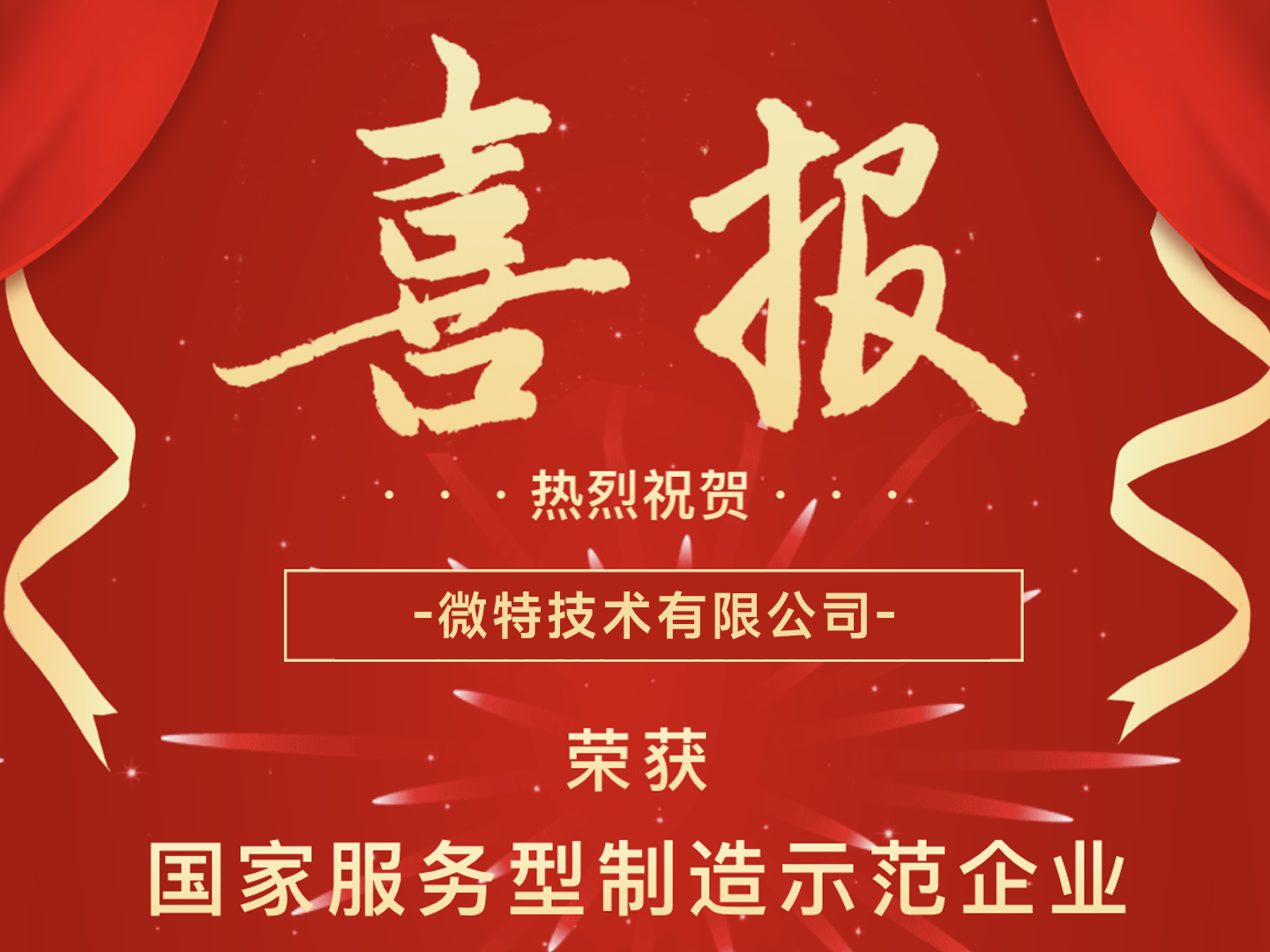 國家級榮譽！微特榮獲國家服務型制造示范企業(yè)